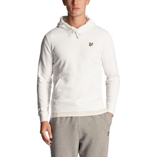 Weißer Baumwoll-Kapuzenpullover