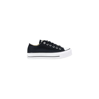 Black Fabric Platform Sneakers