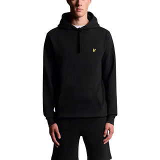 Schwarzer Baumwoll-Kapuzenpullover