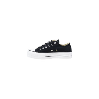 Black Fabric Platform Sneakers