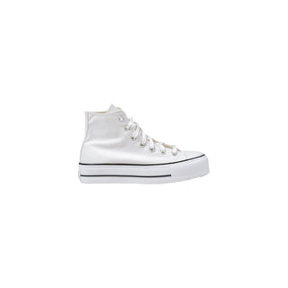 Zapatillas blancas de plataforma de poliéster