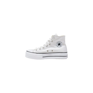 Zapatillas blancas de plataforma de poliéster