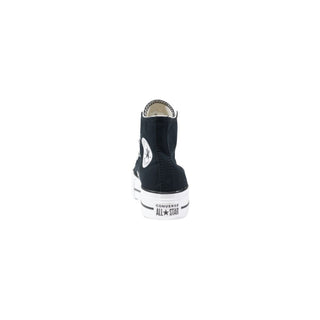 Black Polyester High Top Sneakers