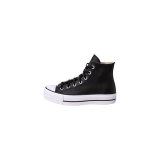 Schwarze Plateau-Sneaker aus Polyethylen