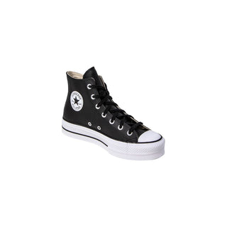 Schwarze Plateau-Sneaker aus Polyethylen