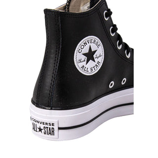 Schwarze Plateau-Sneaker aus Polyethylen