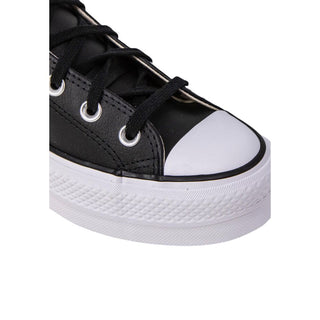 Schwarze Plateau-Sneaker aus Polyethylen
