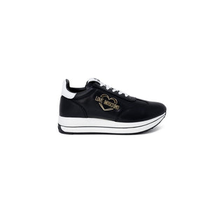 Schwarze Low-Top-Sneakers aus Leder