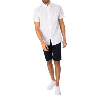 Blue Cotton Bermuda Shorts