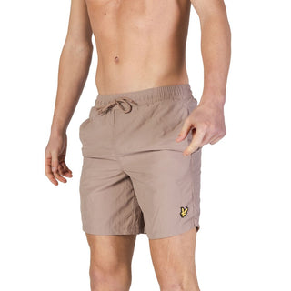 Beige Badeshorts aus Nylon