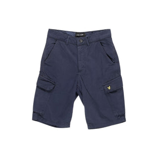 Blaue Bermuda-Shorts aus Baumwolle
