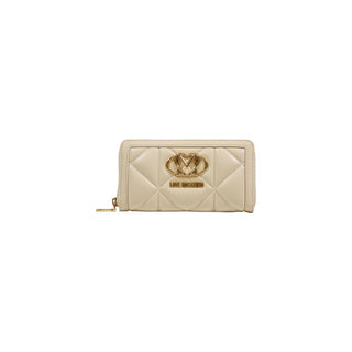 Cartera de cuero artificial crema