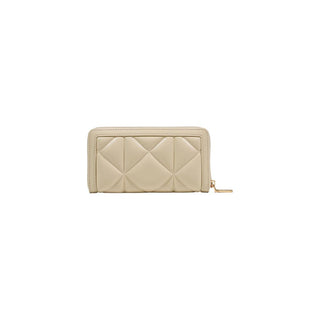 Cartera de cuero artificial crema