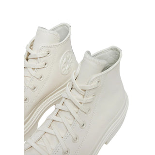 Zapatos de tacón alto de cuero reciclado blanco