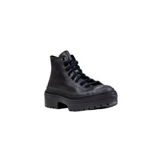 Black Leather Ankle Boots