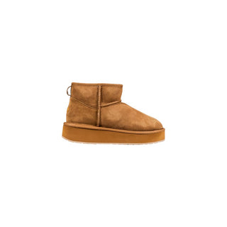 Beige Leather Ankle Boots