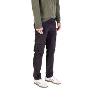 Schwarze Baumwoll-Cargohose