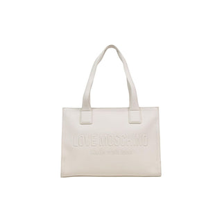 Bolso de mano de polietileno beige