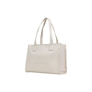 Bolso de mano de polietileno beige