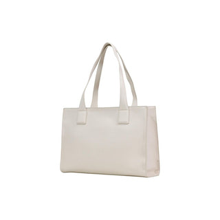 Bolso de mano de polietileno beige