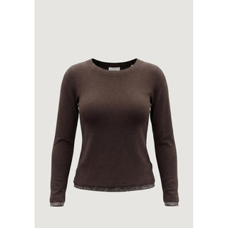 Camiseta de manga larga de algodón marrón
