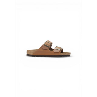 Braune flache Ledersandalen