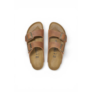 Braune flache Ledersandalen