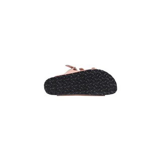 Multicolor Leather Flat Sandals