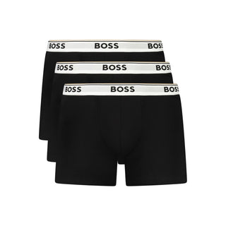 Boxer de algodón negro para hombre
