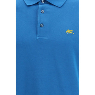 Polo de algodón azul
