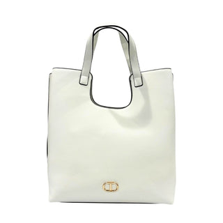Bolso de mano blanco de PU para mujer