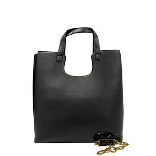 Bolso de hombro negro de PU para mujer