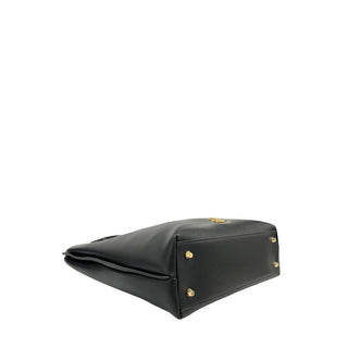 Bolso de hombro negro de PU para mujer