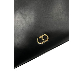 Bolso de hombro negro de PU para mujer