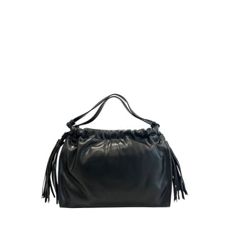 Bolso de hombro negro de PU para mujer