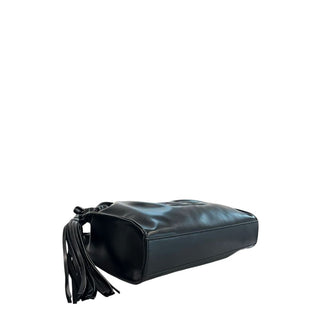 Bolso de hombro negro de PU para mujer