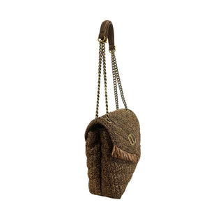 Brown Polypropylene Women Crossbody Bag