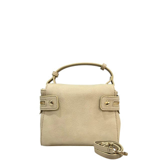 Beige Damenhandtasche aus PU-Leder