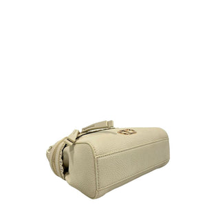 Beige Damenhandtasche aus PU-Leder