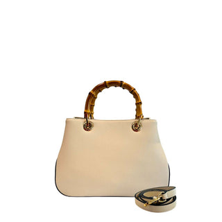 Bolso de mano para mujer de PU beige