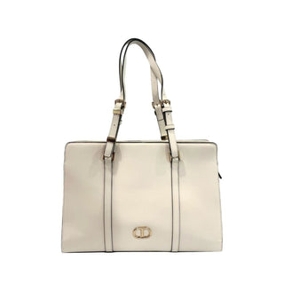Bolso de hombro para mujer de PU blanco