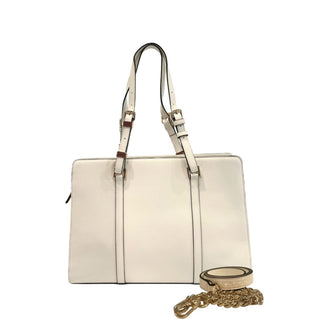 Bolso de hombro para mujer de PU blanco