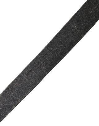 Herren Gürtel aus schwarzem Leder mit Metallschnalle