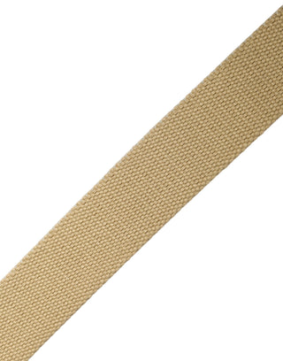 Men Beige Canvas Silver Metal Buckle Cintura Belt