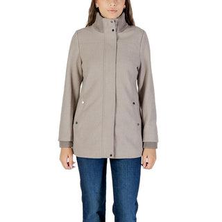 Gray Polyester Coat