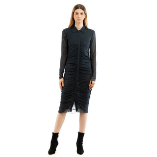 Blaues Freizeitkleid aus Polyester
