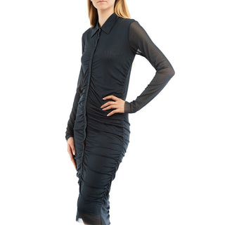 Blaues Freizeitkleid aus Polyester