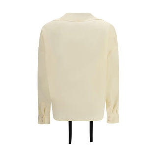 Beige Seidenbluse