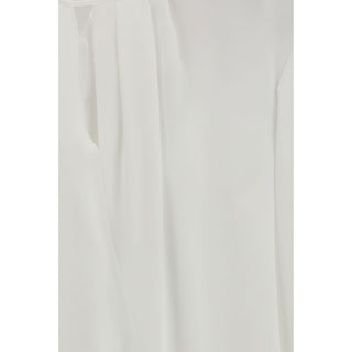 White Triacetate Blouse