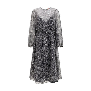 Schwarzes lässiges Seidenkleid